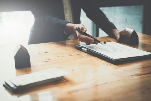 legal papers on a table